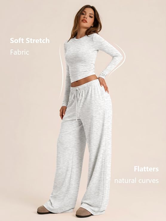 Women’s 2 Piece Fall Lounge Set with Pockets | Long Sleeve